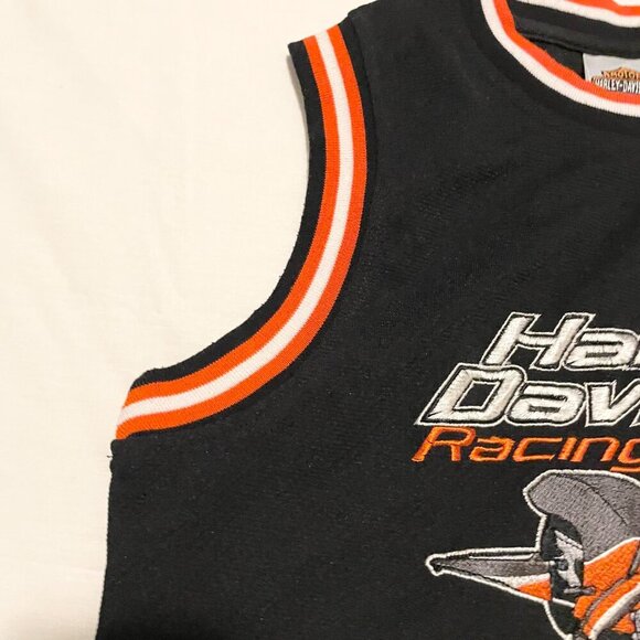 Harley Davidson Racing Team Youth Size M  10-12 Embroidered Tank Top Jersey - Picture 7 of 16
